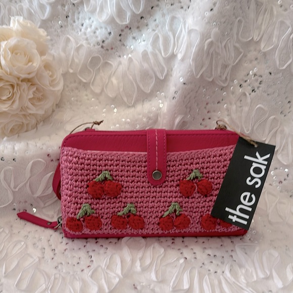 The Sak Handbags - NWT THE SAK Pink Cherries clutch/crossbody